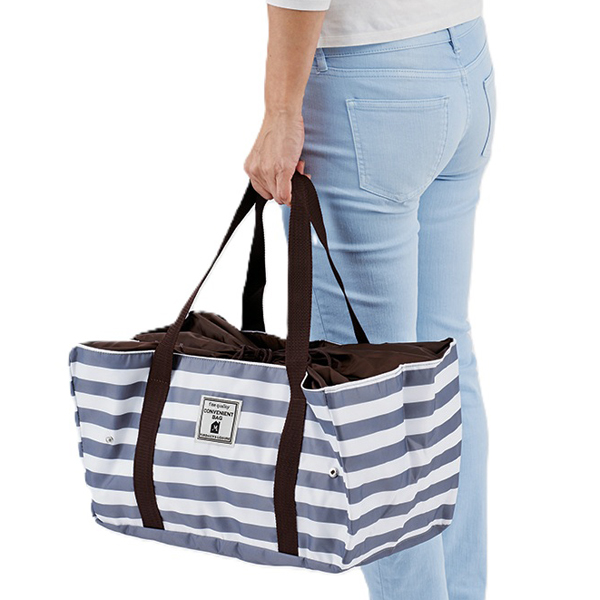 トート・デ・クール　保冷レジカゴバッグ　グレーボーダー