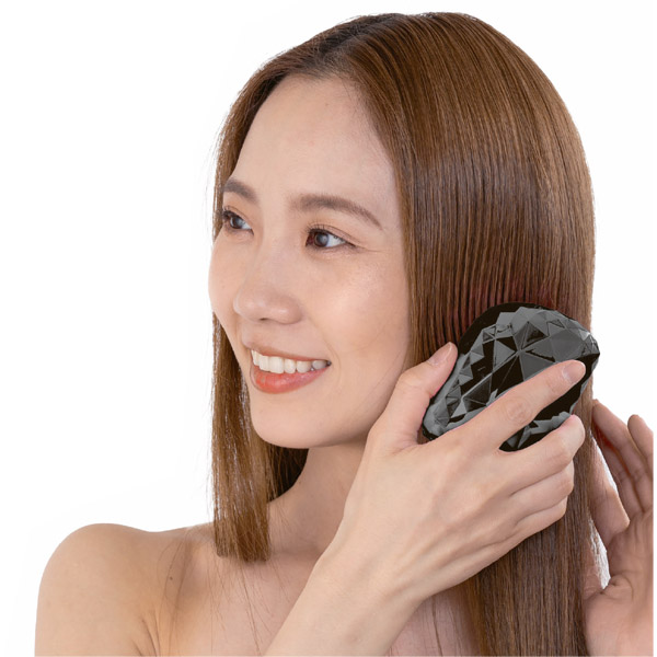 U-ni　ダイヤカットヘアブラシ　グロッシーホワイト